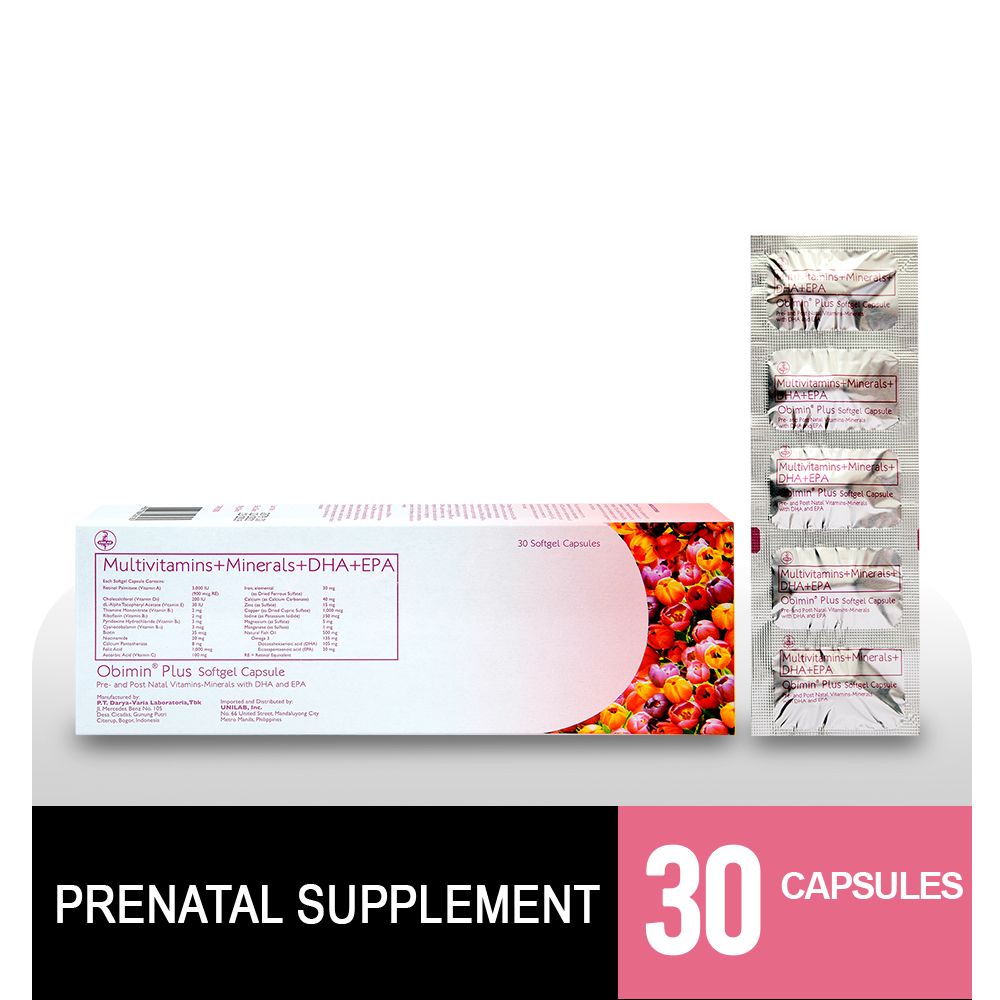 Obimin Plus 30 Capsules Prenatal Supplement With DHA And EPA For Baby's Optimum Brain Development #1