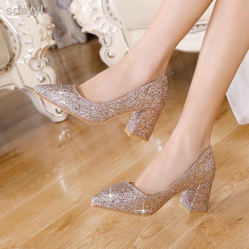 thick heel wedding shoes