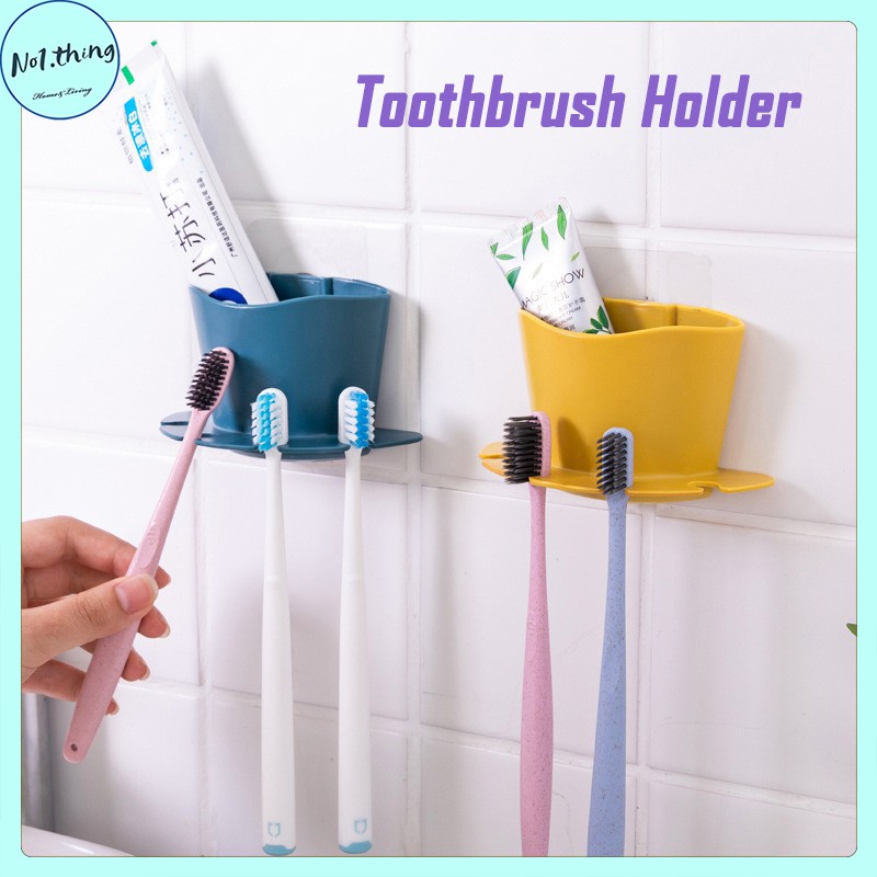Toothbrush Holder Bathroom Toothbrush Toothpaste Wall Suction Holder Rack 