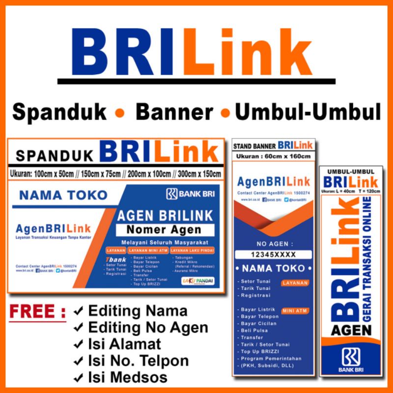 Mold BANNER Agent BRILINK SPANDUK BENER TRIPOD BANER | Shopee Philippines