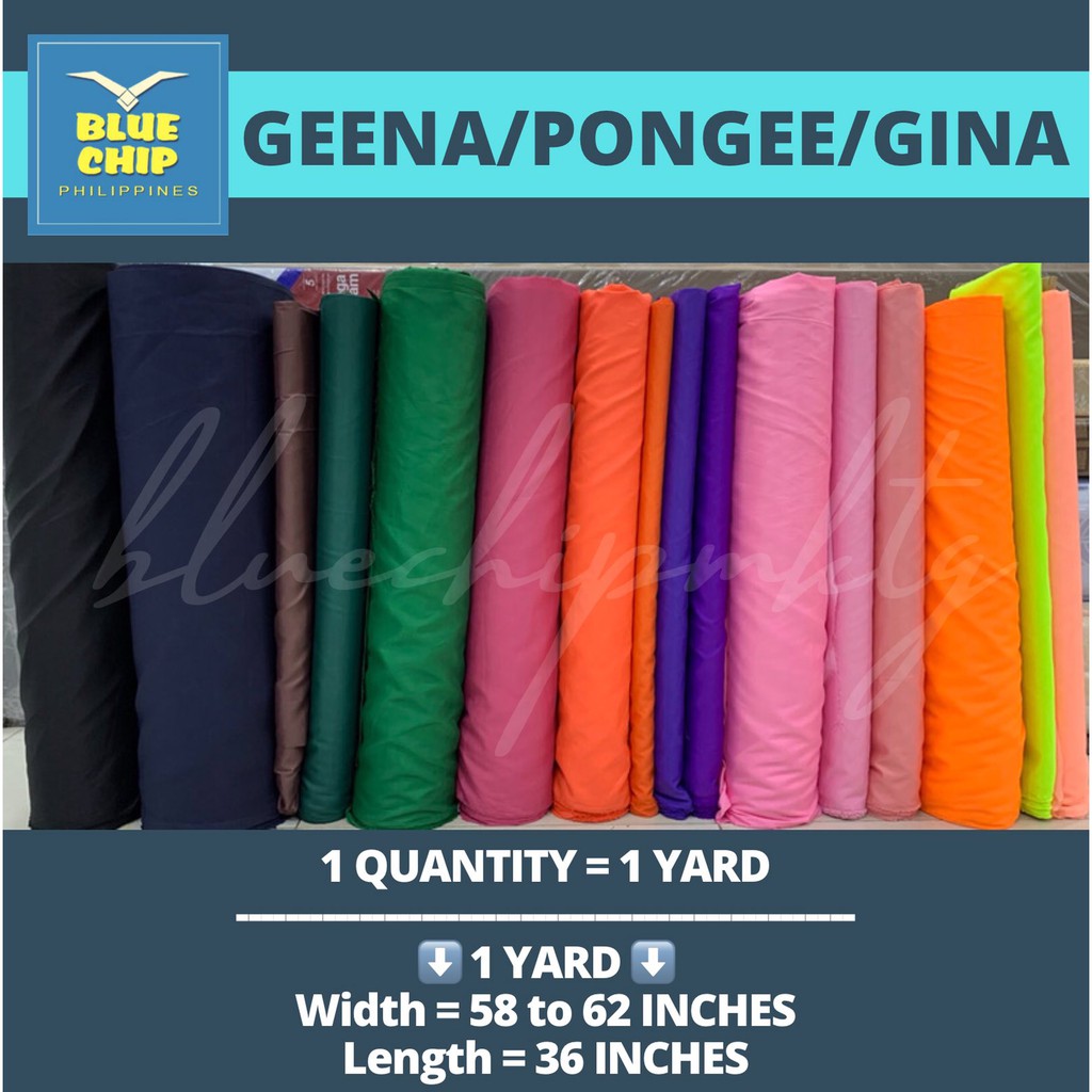 Gina Silk Cloth Pongee Fabric Tela Geena Textile (1 Quantity = 1 Yard