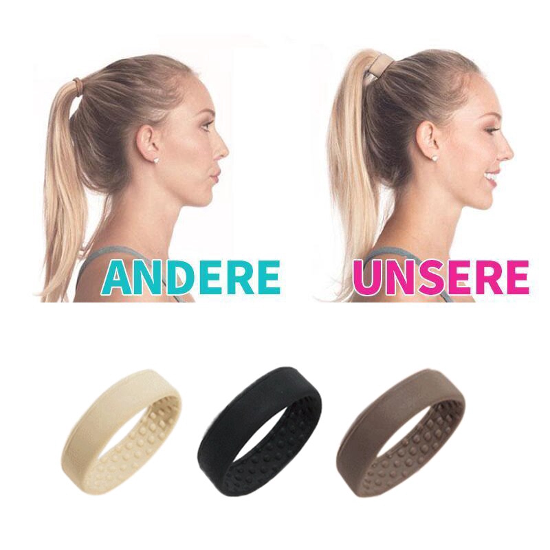 Gbt Foldable Hair Bands Women Girls Silicone Hair Ties Ropes Silk