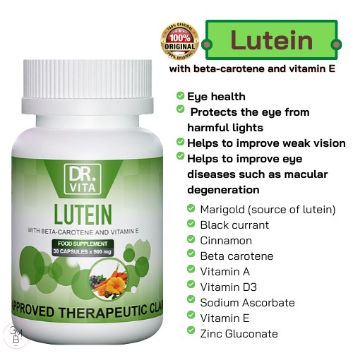 Dr. Vita Lutein Improve Your Vision (30 Capsules) Shopee Philippines