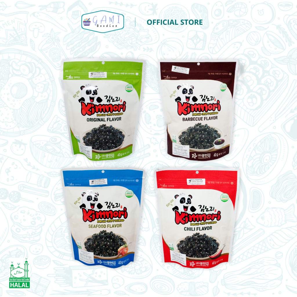 Kimnori Korean Crispy Seaweed Flavored Nori Original, Barbeque