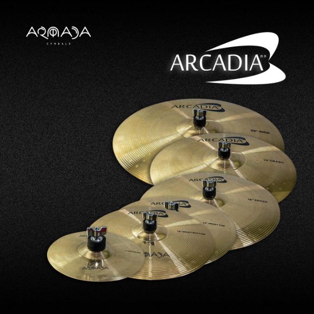 Armada Arcadia Set Brass 6pcs Cymbals with Free Armada Bag and