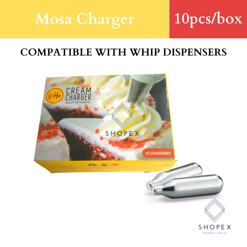 Mosa Cream Charger / HO Cream Charger [10 Charges/ Box] for Whip Cream ...