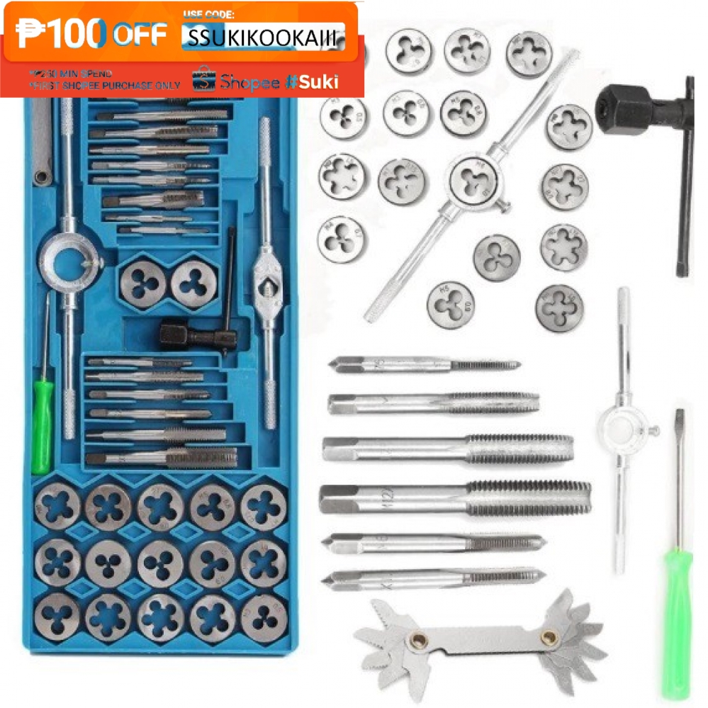 HEAVY DUTY 40PC METRIC TAP WRENCH AND DIE CUTTER SET M3-M12 IN STORAGE CASE