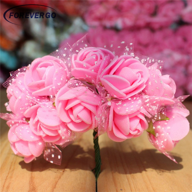 bag of artificial flowers