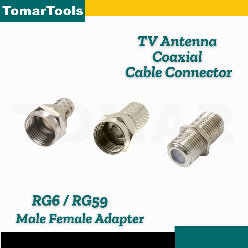 Tv Antenna Coaxial Cable Connector Rg6 Rg59 Sma Male Female Extension Adapter Shopee Philippines 3952