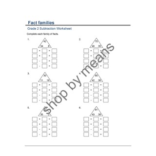 74, Pages Grade 2 Mathematics Workbook Set 1 ( 2 page per sheet)