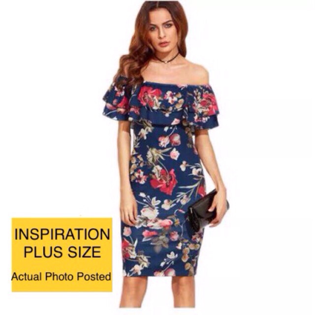 plus size shoulder dress