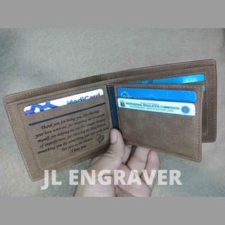 Leather Wallet with Engraved Picture and Message for Men Husband Birthday Gift High Quality Brown #4