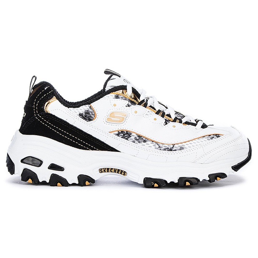 white and gold skechers