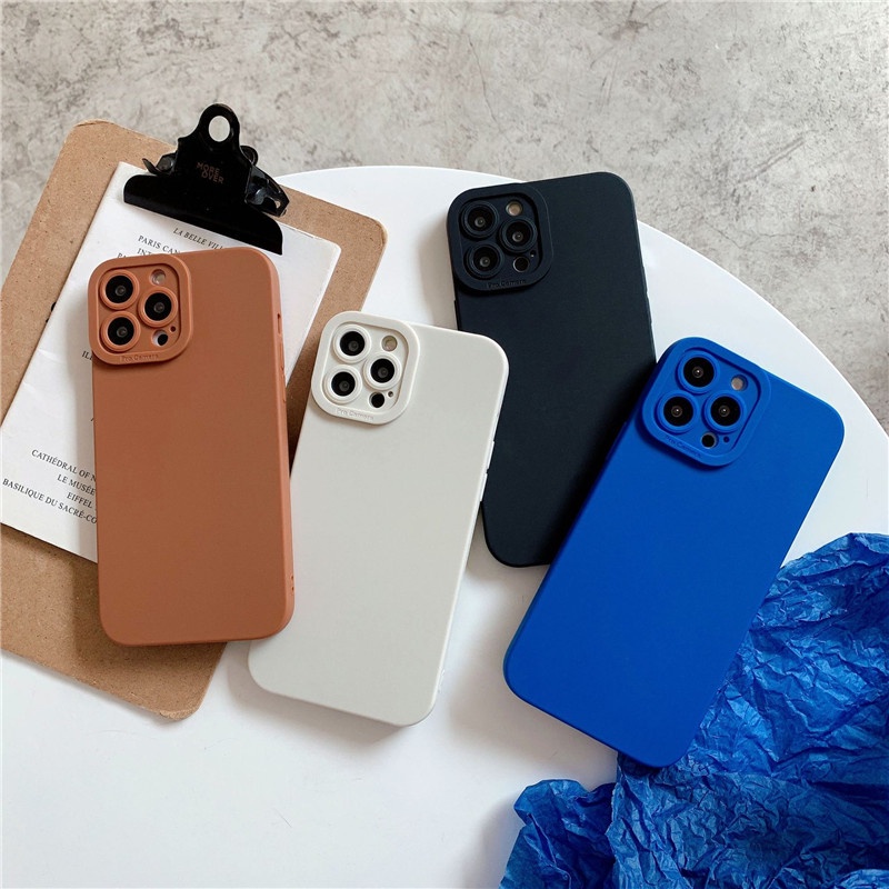 iPhone 13 12 Mini 11 Pro Max 7 8 Plus XR XS MAX Klein Blue Color Camera ...