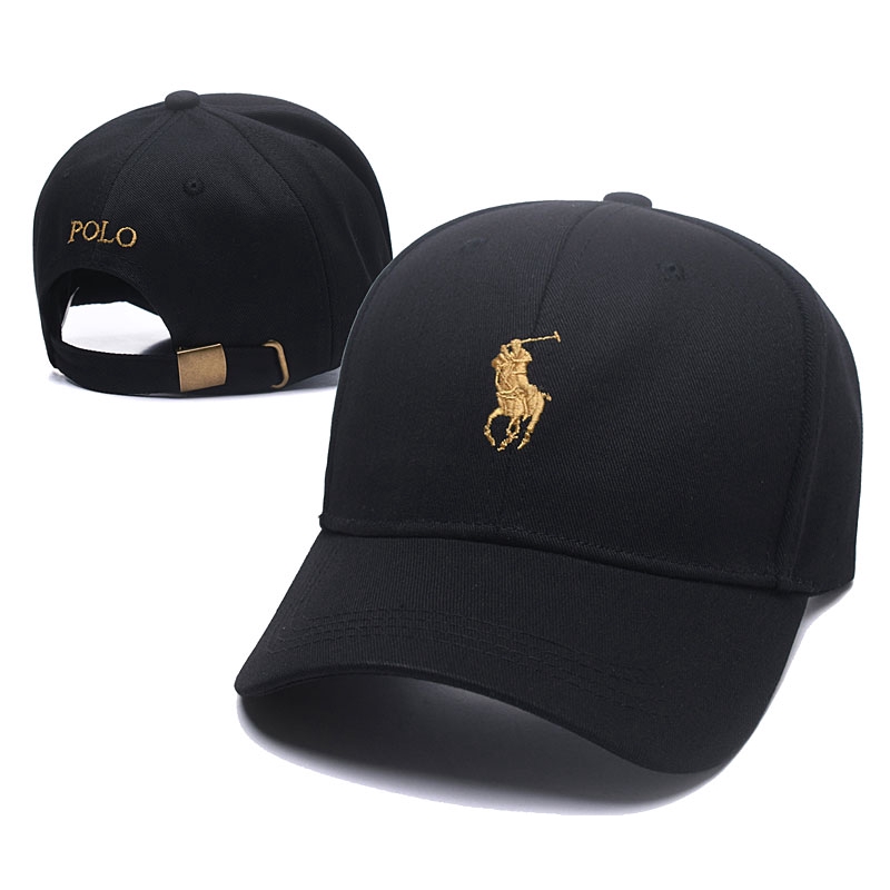 all black polo hat