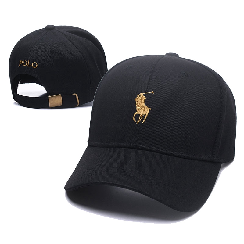 polo cap black red