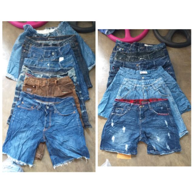 below knee denim shorts