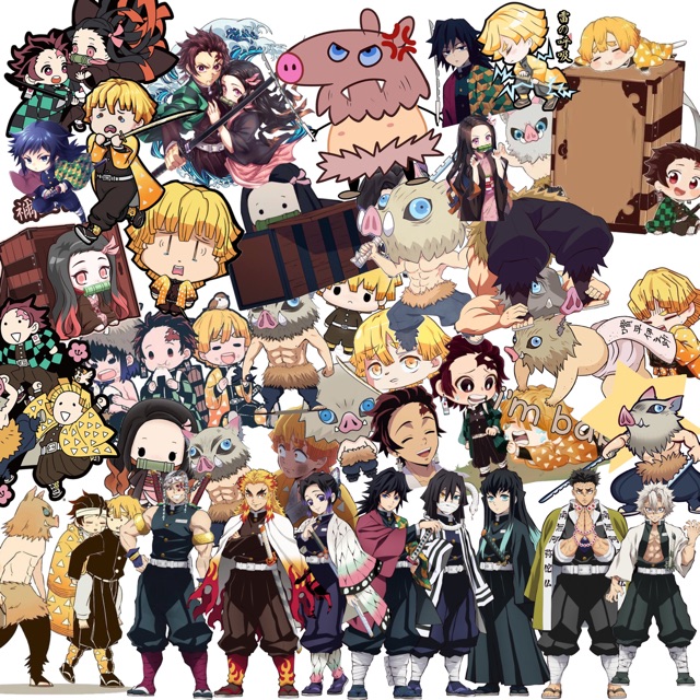 Demon Slayer Kimetsu No Yaiba Stickers 50pcs Shopee Philippines