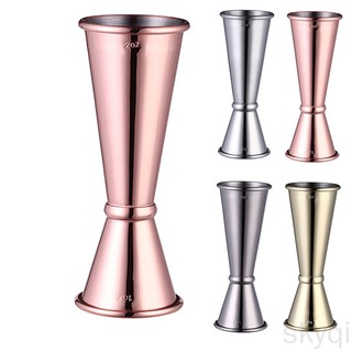 SK_Stainless Steel Double Shaker Measure Cup 30ml/60ml Bar Jigger Liquo Measuring Tool Kitchen Drink Cups Gadgets #3