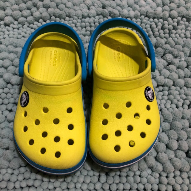yellow childrens crocs