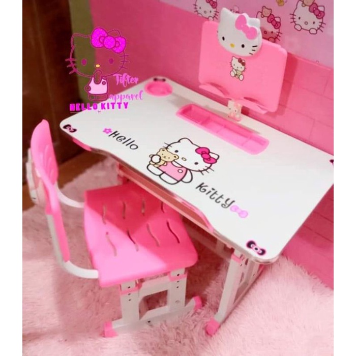 Hello kitty study table set for kids | Shopee Philippines