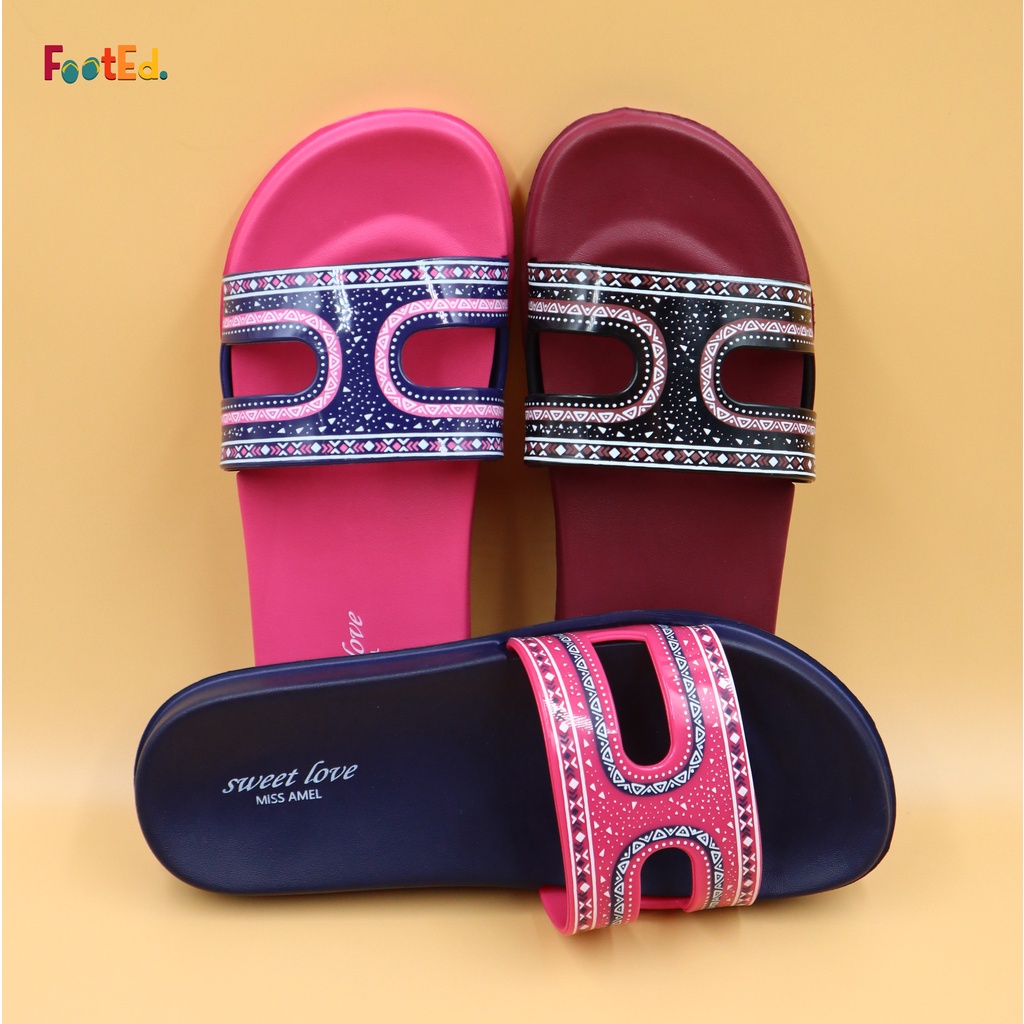MISS AMEL Ladies Slipon Slippers Sweet Love FootEd. Shopee Philippines