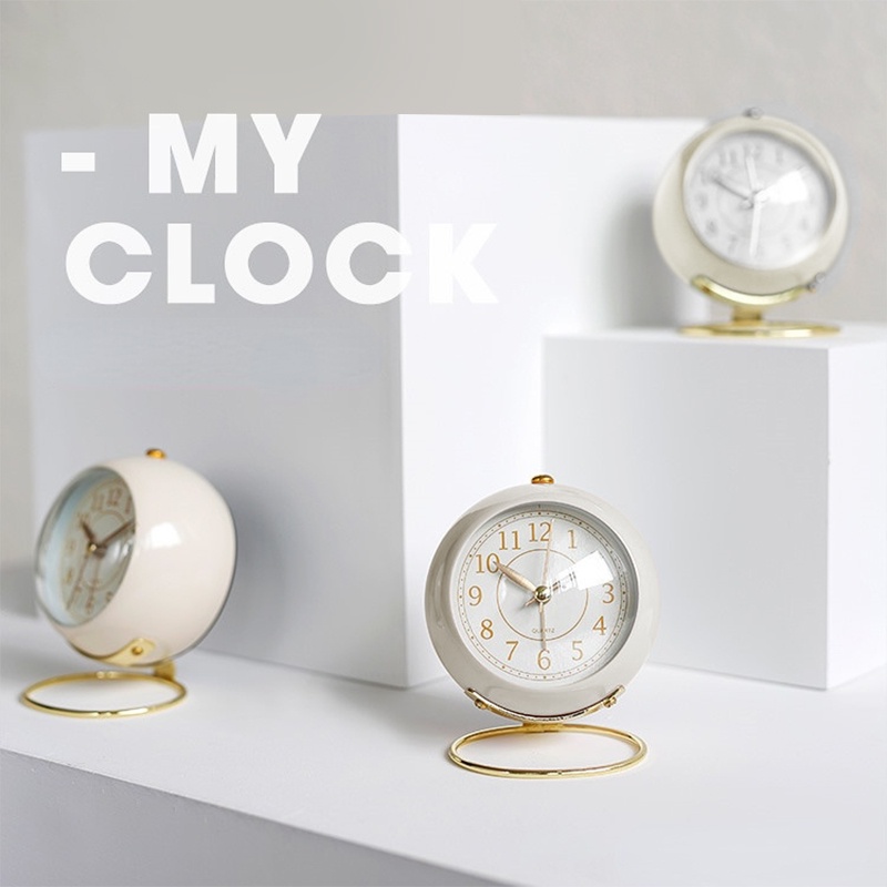 Student Bedside Table Clock Retro Alarm Clock With Night Light Classic