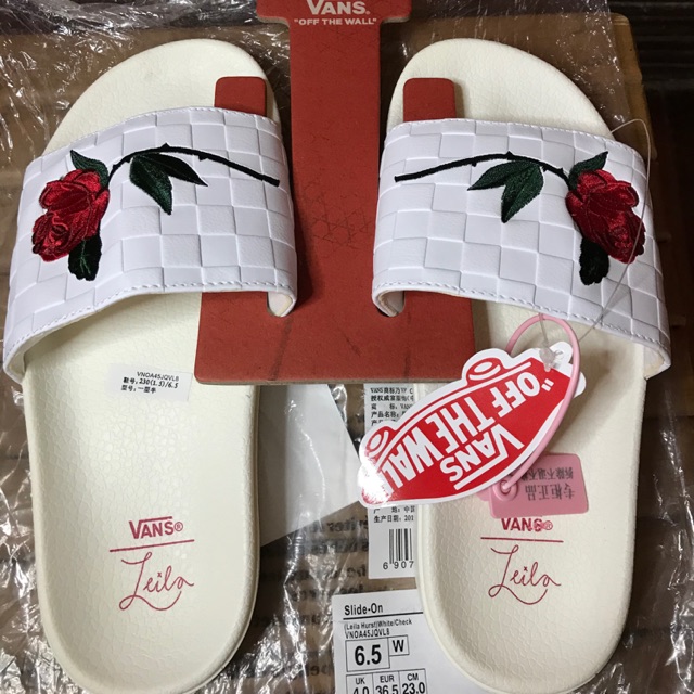 leila hurst vans slides