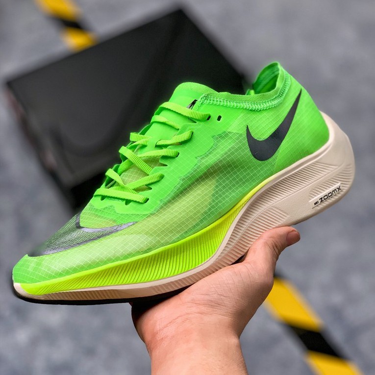 neon green nike running shoes