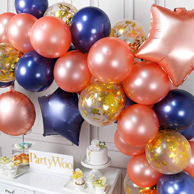 Navy Blue Rose Gold Balloon 68 Navy Blue Balloons Rose Gold