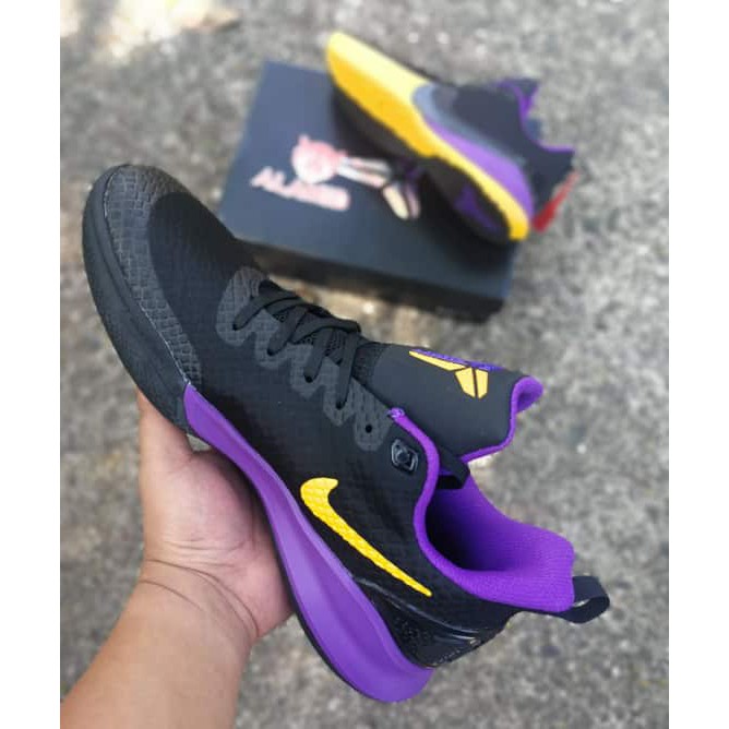 purple black shoes