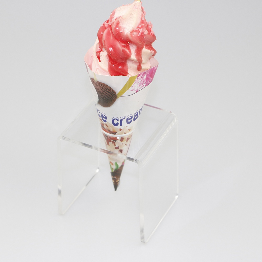 Hmrovoom Hole Ice Cream Cone Holder Acrylic Ice Cream Stand Cone Holder Display Rack Ice Cream