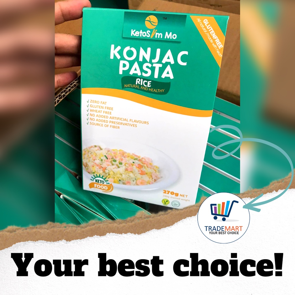KETO KONJAC / SHIRATAKI PASTA RICE 270G (Low Carb, Vegan, Low Calorie