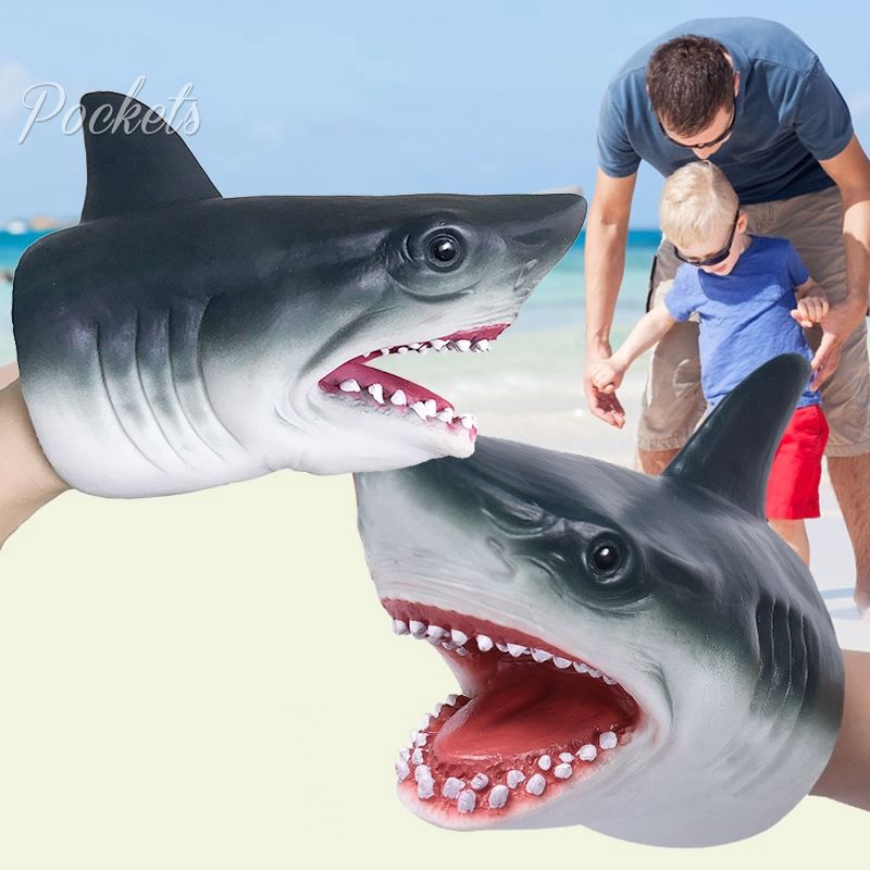 plastic shark puppet