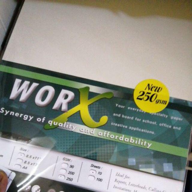 1PACK Worx Specialty/Board Paper 90 / 200 / 250 gsm White / Pale Cream