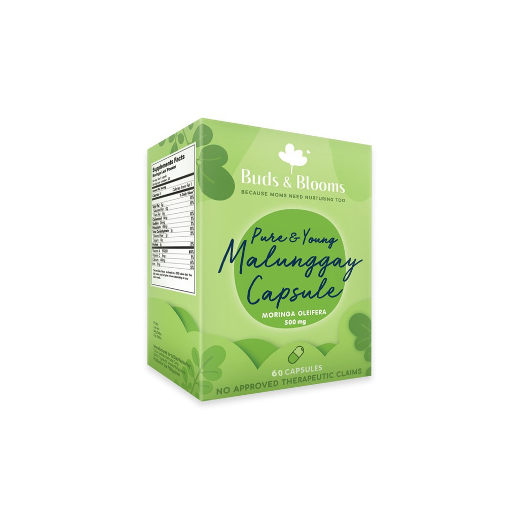 Buds & Blooms Pure & Young Malunggay Capsule 60 Capsules Shopee