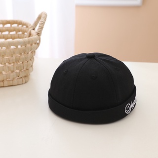 lucky smiling face melon hat children's fashion all-match brimmed landlord hat boy street shooting yuppie hat #8