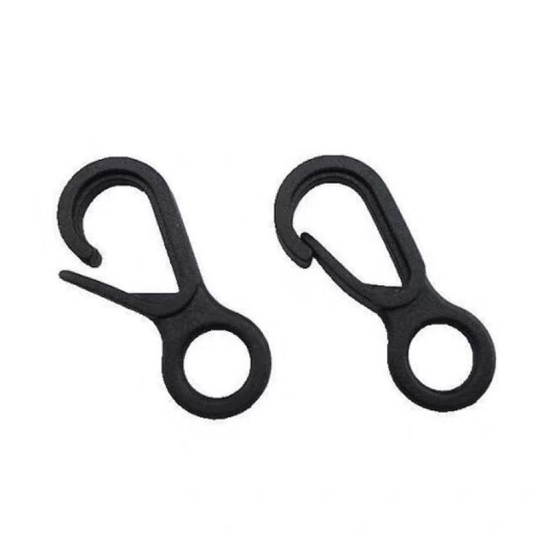 100pcs Plastic ID Holder Black / Lobster Clasp Lock for DIY (32mm