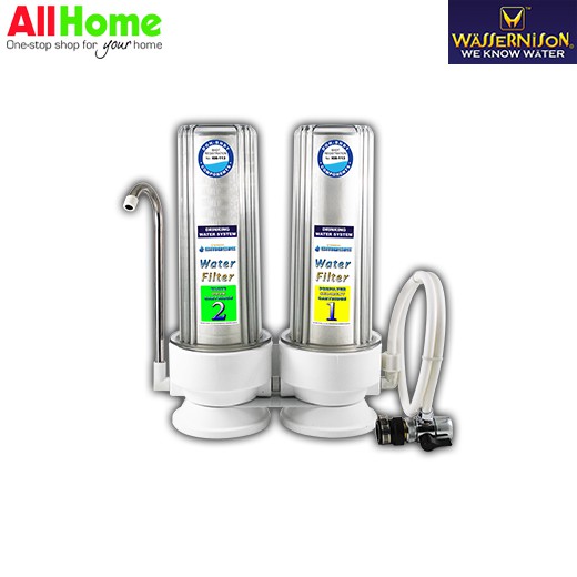 LS WASSERNISON FT2 Double Water Filter with Free 2 Cartridge Filters