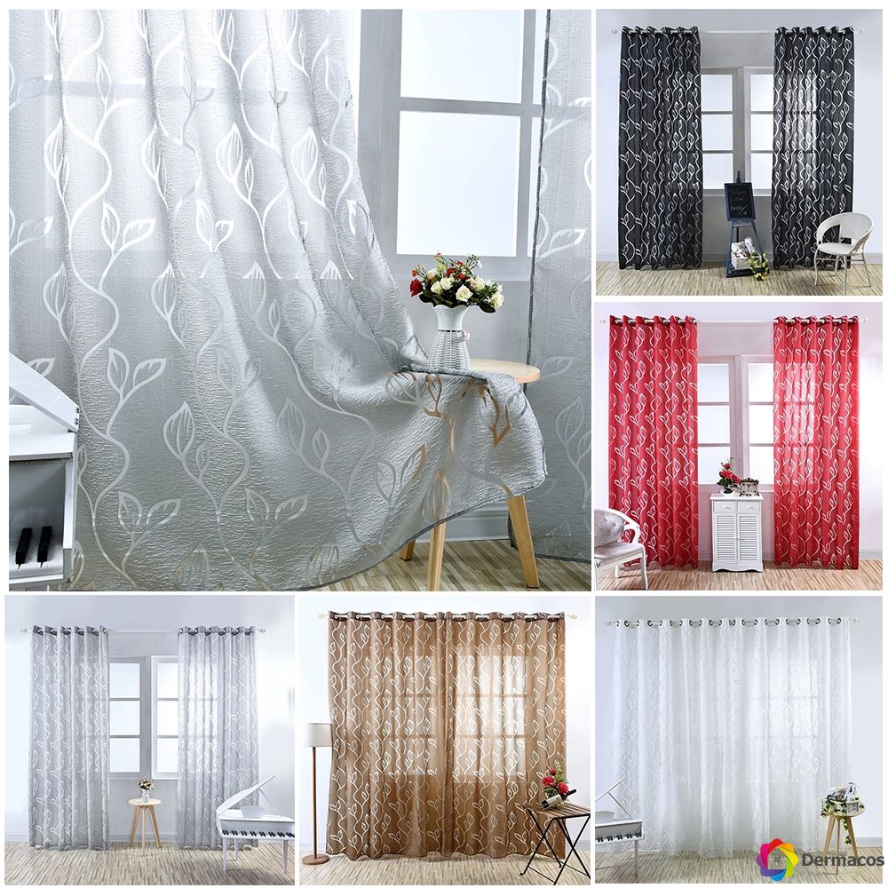 gray voile curtains