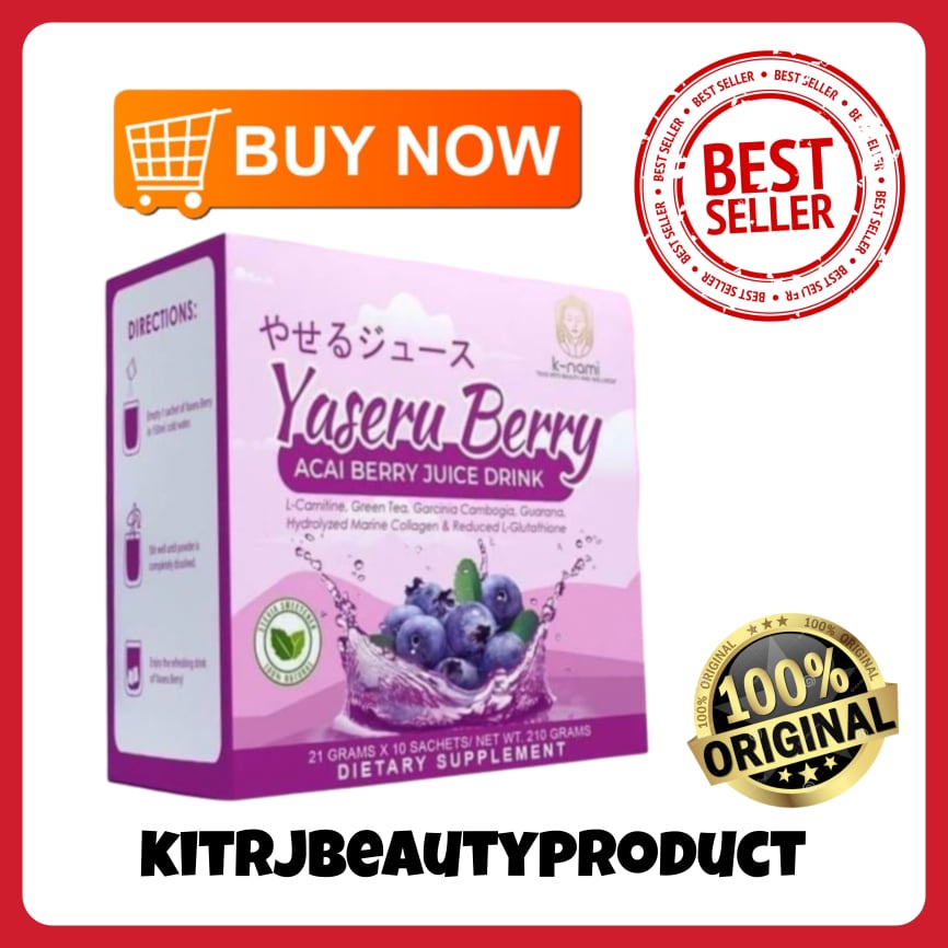 K Nami Authentic Yaseru Berry Acai Juice Drink Slimming And Whitening Juice Drink Shopee