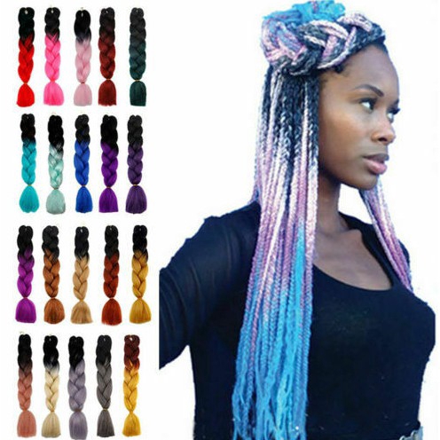 Jumbo Hair Extensions Ombre Braiding Hair Straight Box Braids