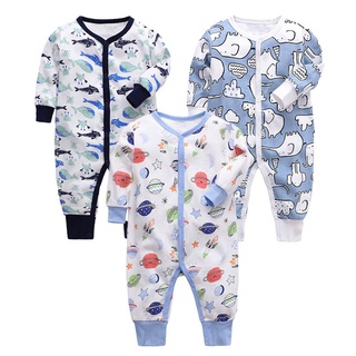 Newborn Infant Baby Boys Girls Romper Pajamas Cotton Long Sleeve Jumpsuit Autumn Toddler Clothes #2