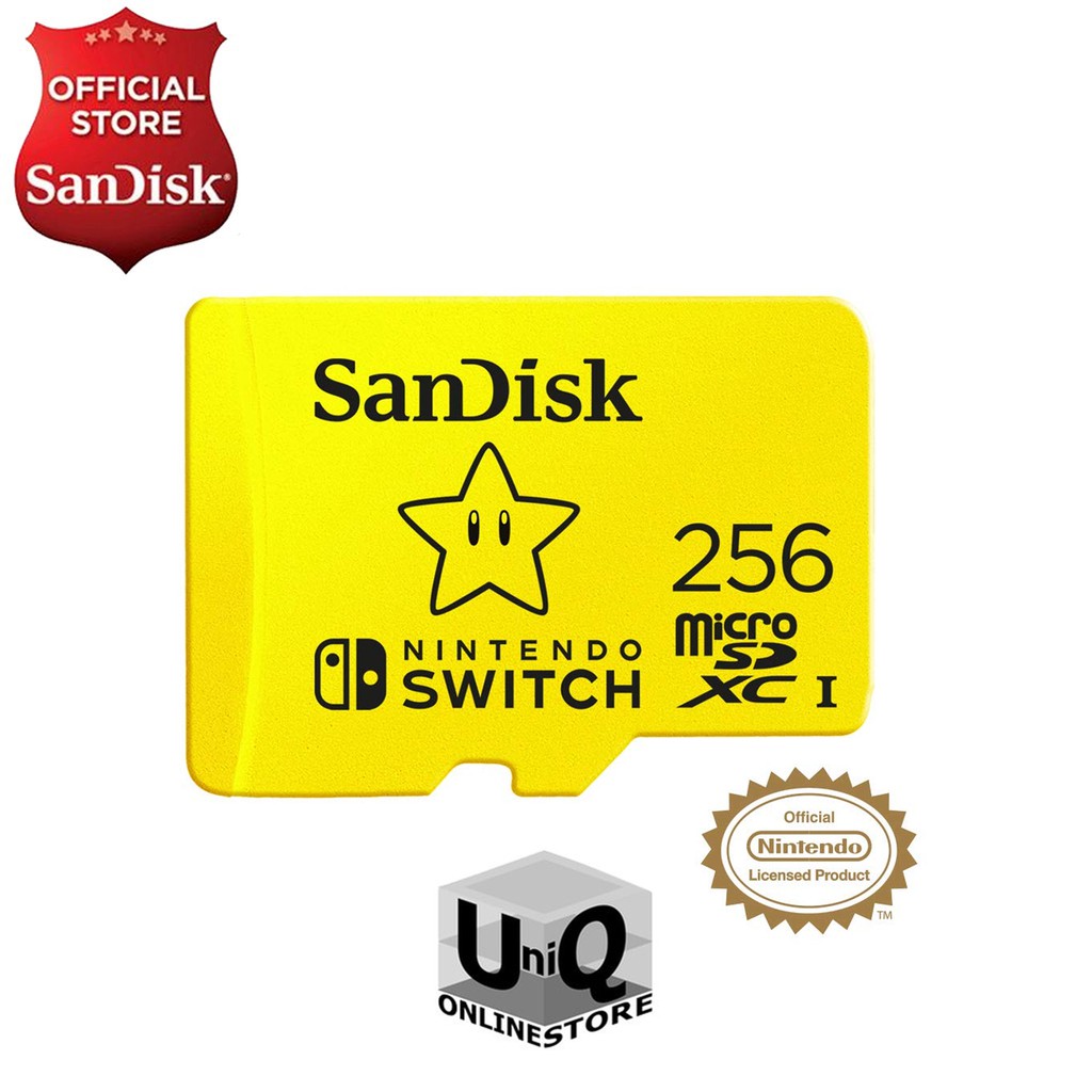 SanDisk Nintendo Micro SDXC 256GB UHSI U3 Memory Card for Nintendo
