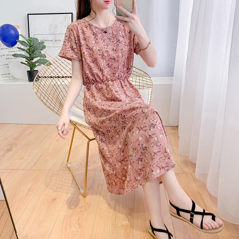 maxi chiffon dress with sleeves