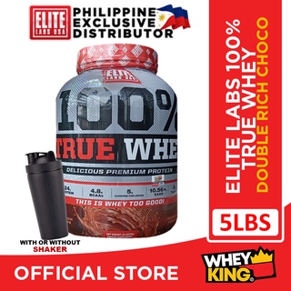 WHEY PROTEIN Elite Labs 100% True Whey 5lbs Blended WHEY Protein, w/ 24g Protein, BCAA and EAA's for #1