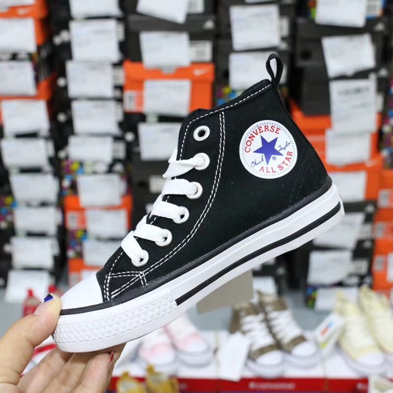 Converse high cut for Kids Sport Shoes Children Casual size22-35 black