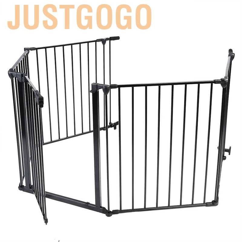 baby gate black metal