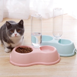 2021 Hot Sell Pet 2 in 1 bowl food bowl drinking feeding bowls for dogs cats puppies automatic water