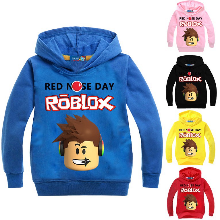 Baby Clothes Kids Girls Boys Hoodie Roblox Red Nose Day Long